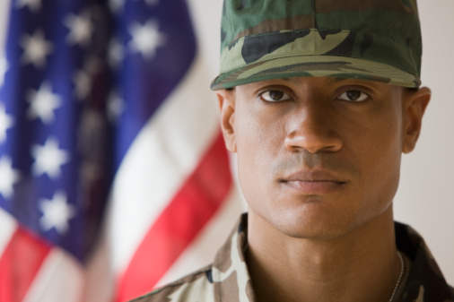 Soldier and Flag
