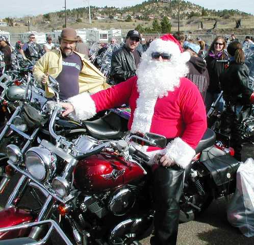 Santa Brian Rides for Annual Harley Toy Run - Brian L. A. Wess